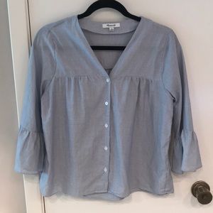 Madewell Stripe Shirt w Bell Sleeves